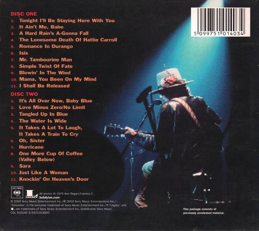 Bob Dylan - Live 1975 : The Rolling Thunder Revue - stickered