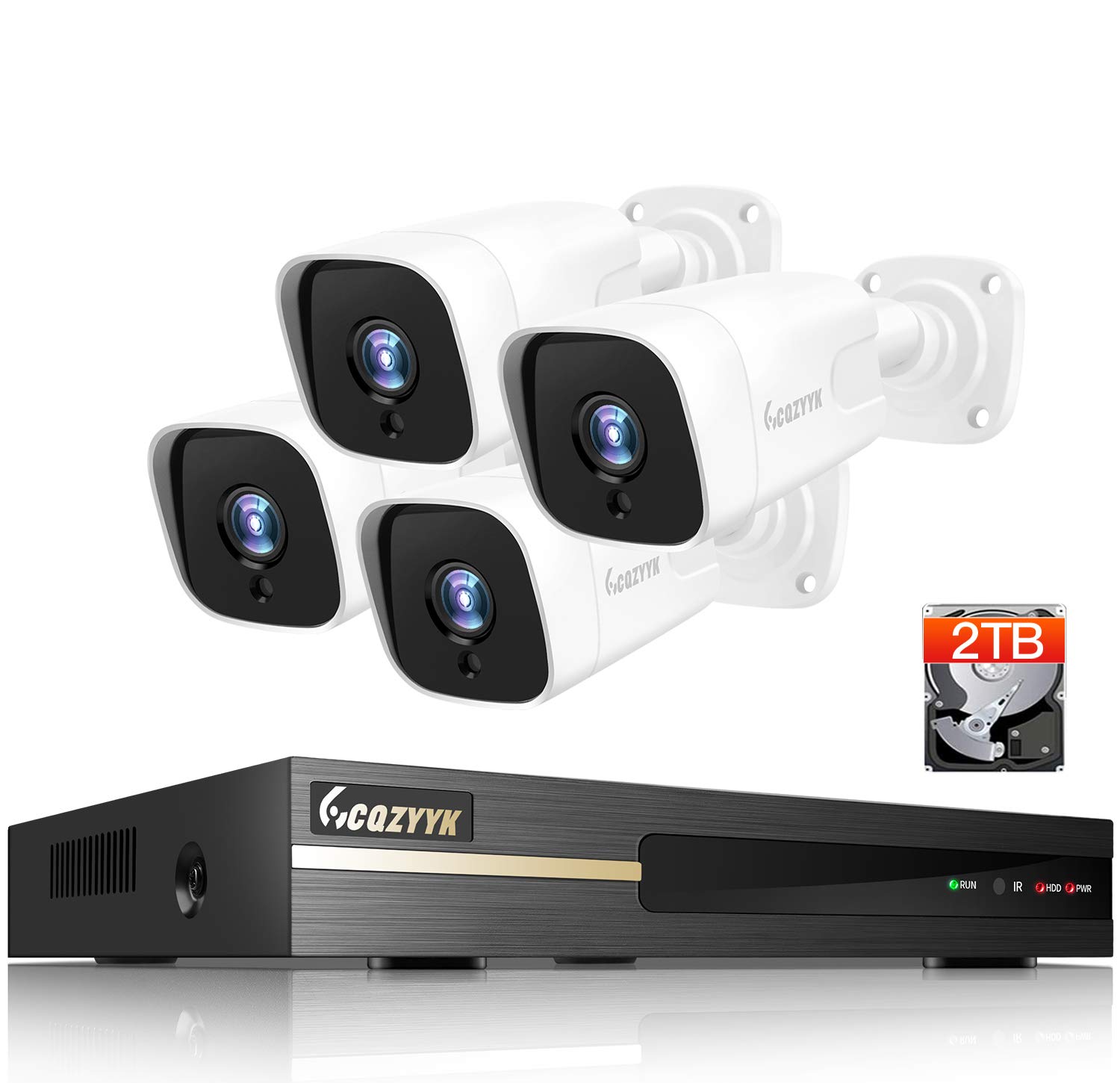 Amazon.co.jp: 【500万画素・双方向通話】CQZYYK poe防犯カメラ 防犯