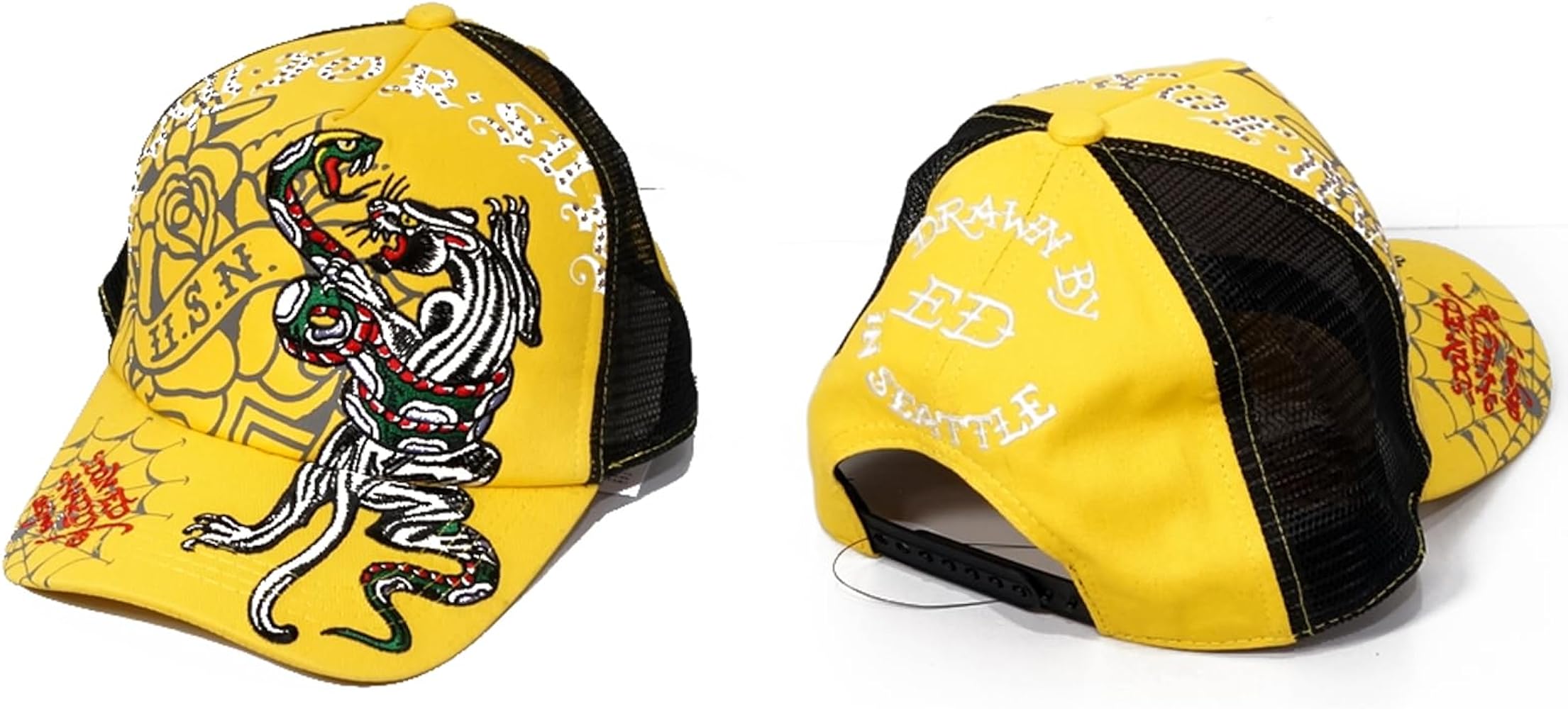 Amazon | [Ed Hardy] エド・ハーディー スネークパンサー刺繍 スタッズ