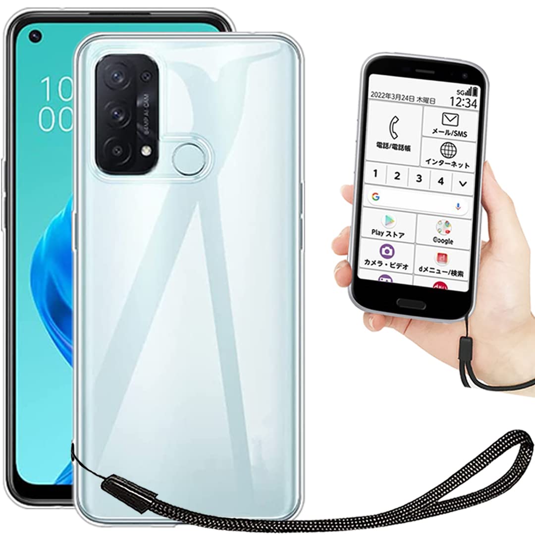 Amazon.co.jp: Oppo Reno5 A ケース クリア 透明 カバー 【 ストラップ