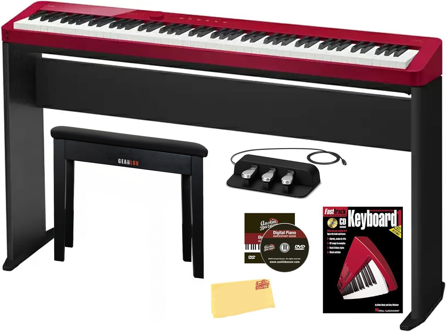 Amazon.com: Casio Privia PX-S1100 Digital Piano - Red Bundle with