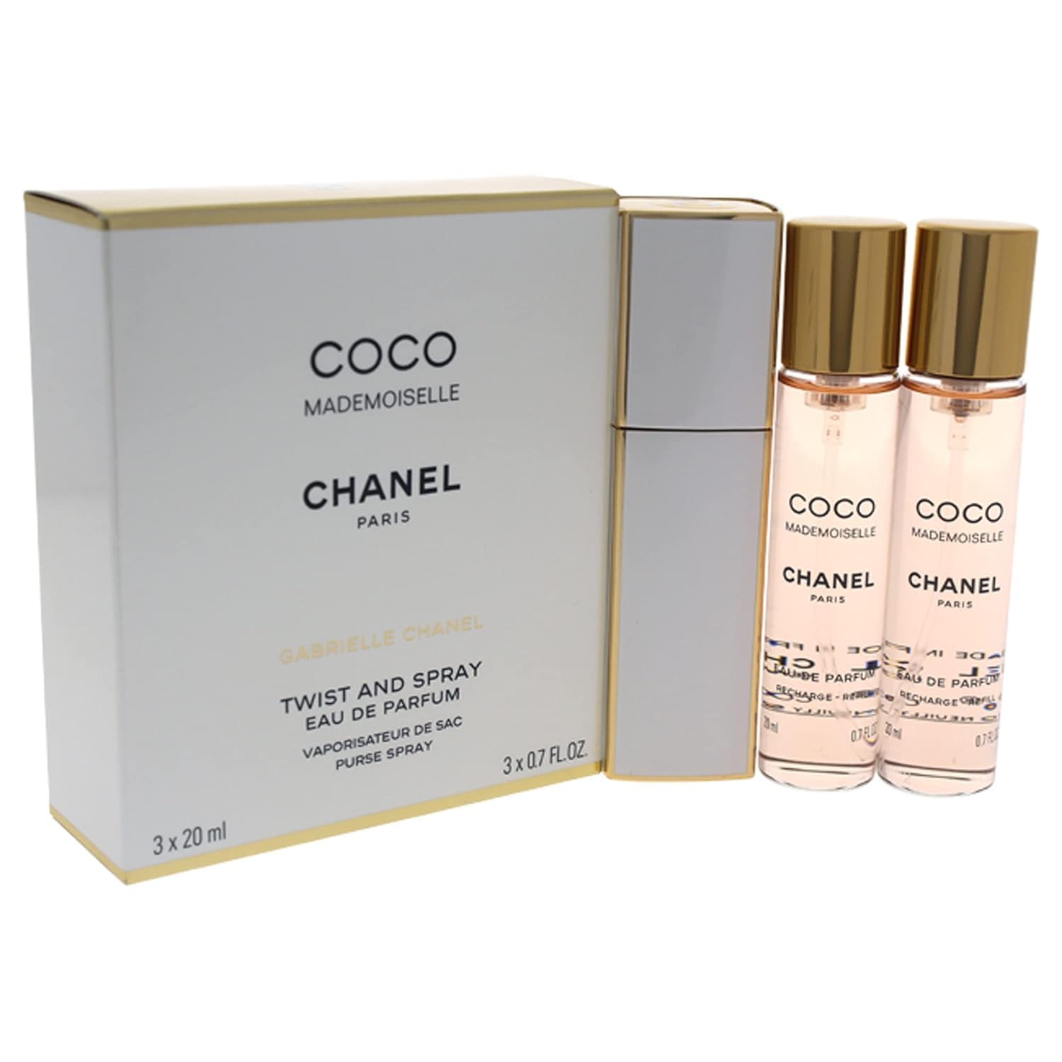 Chanel Coco Mademoiselle Eau de Parfum Twist and Spray 3 x 20ml