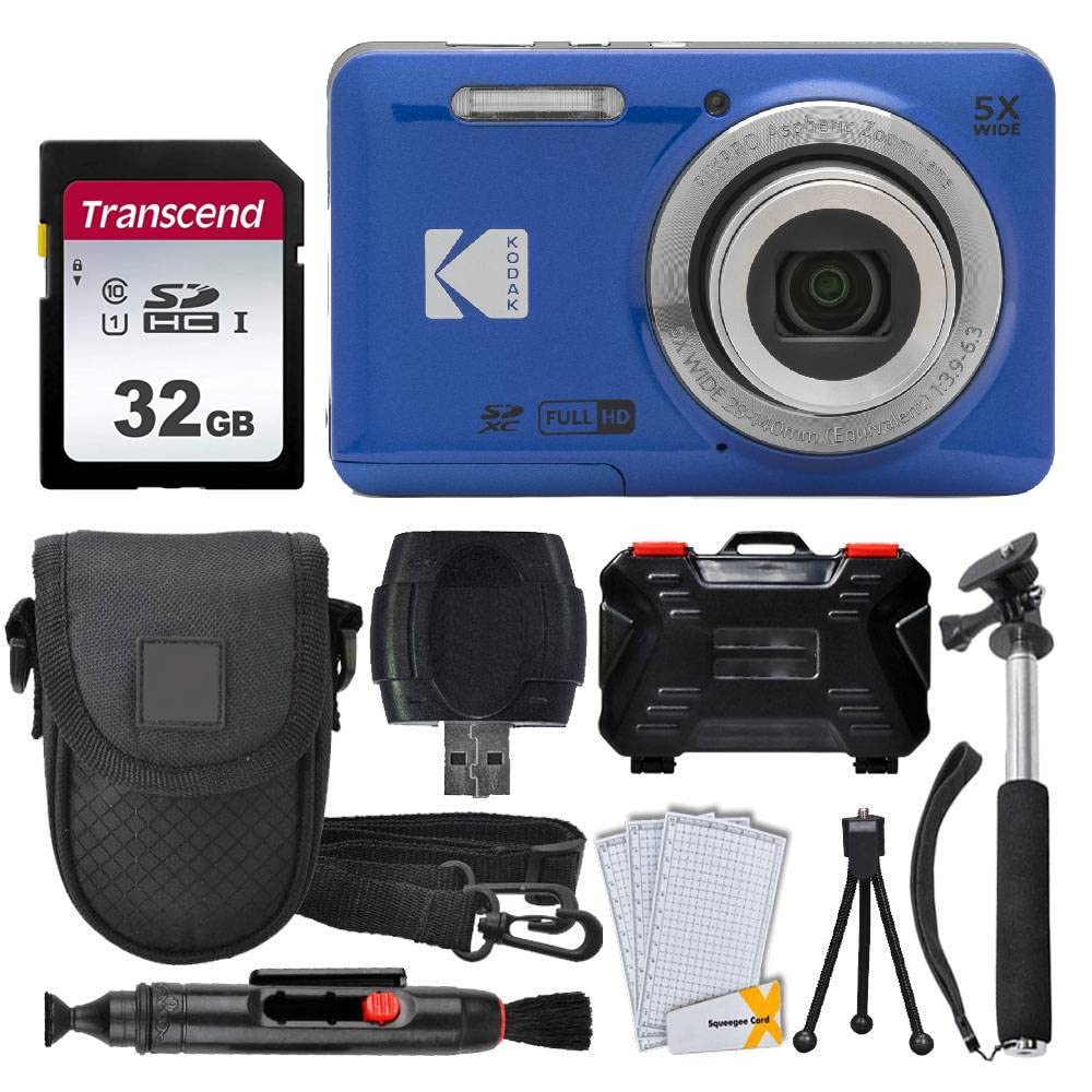 Amazon.com : Kodak PIXPRO FZ55 Digital Camera (Blue) + 32GB Memory