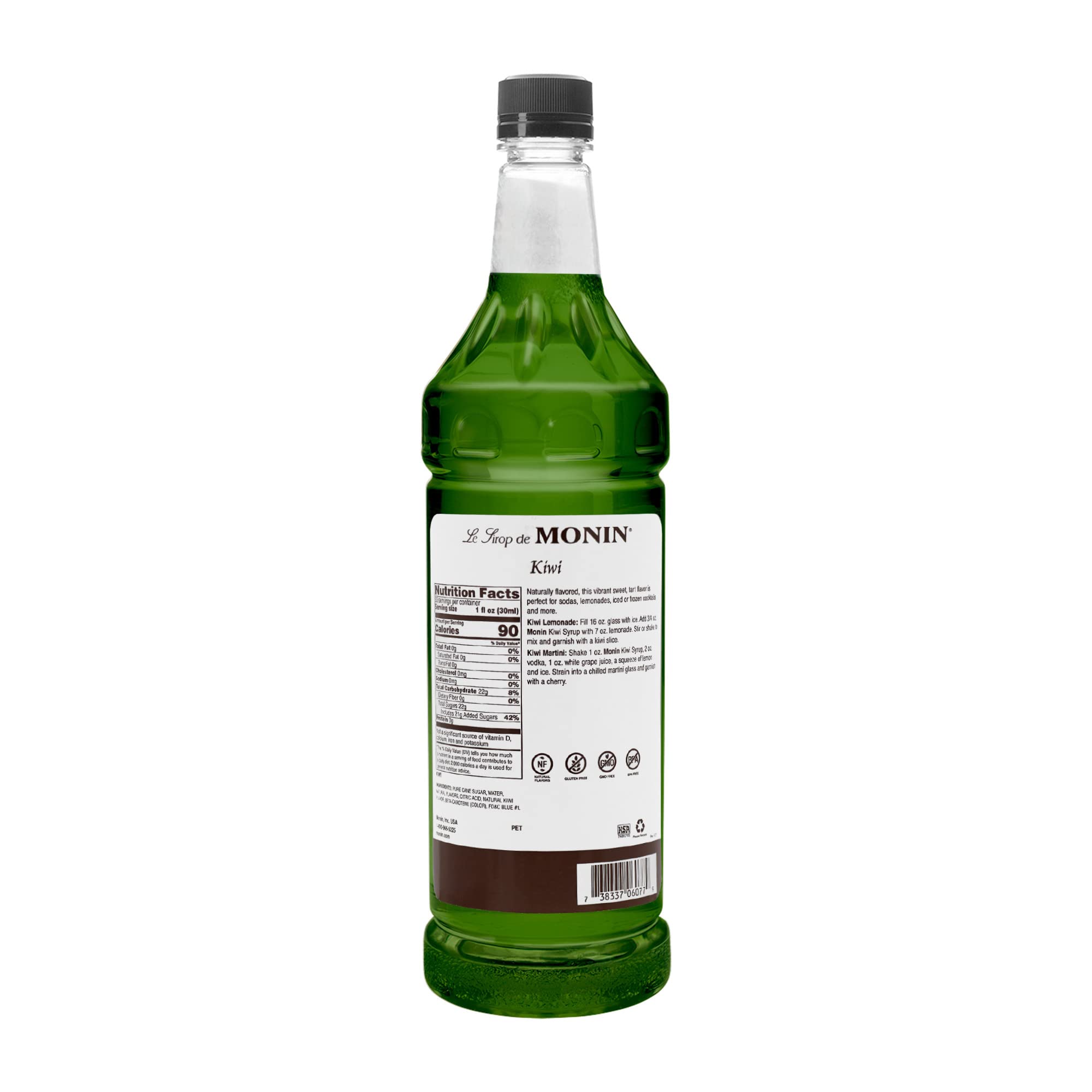 Amazon.com: Monin Flavored Syrup, Kiwi, 33.8-Ounce Plastic Bottle
