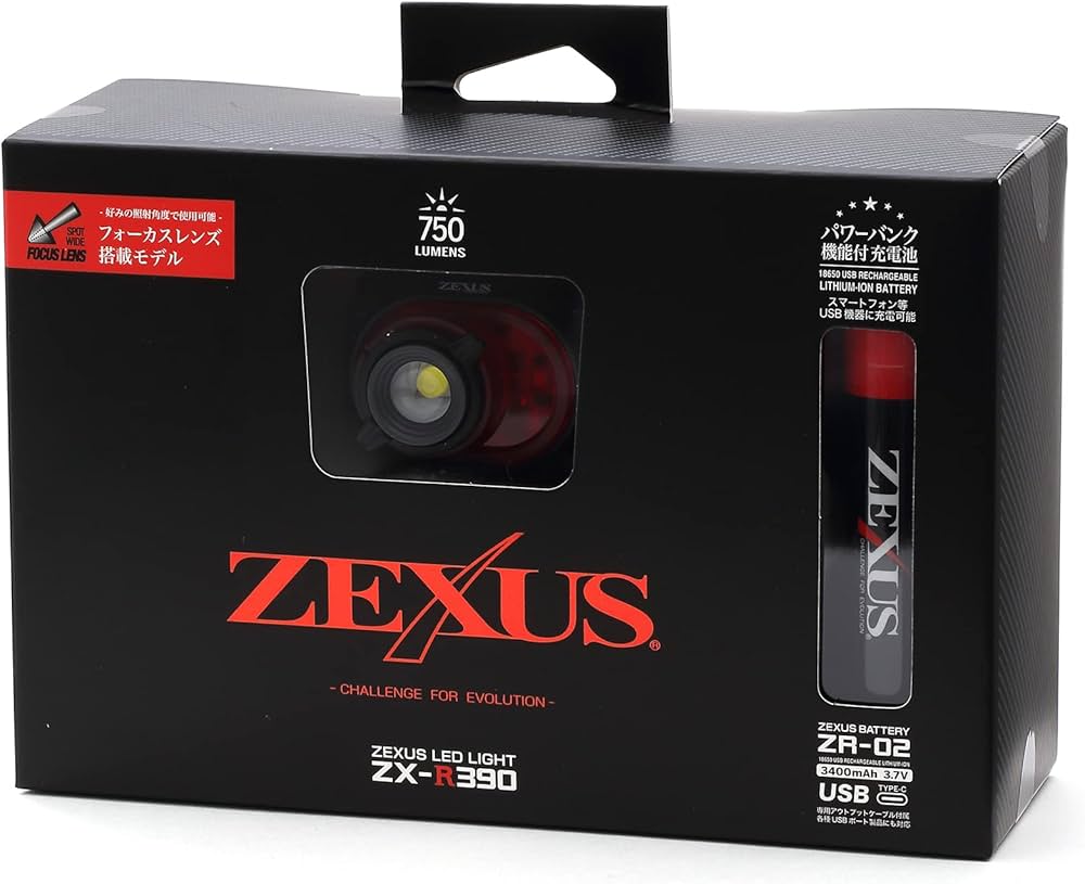 Amazon.co.jp: 冨士灯器 ZEXUS(ゼクサス) LEDライト ZX-R390 充電式
