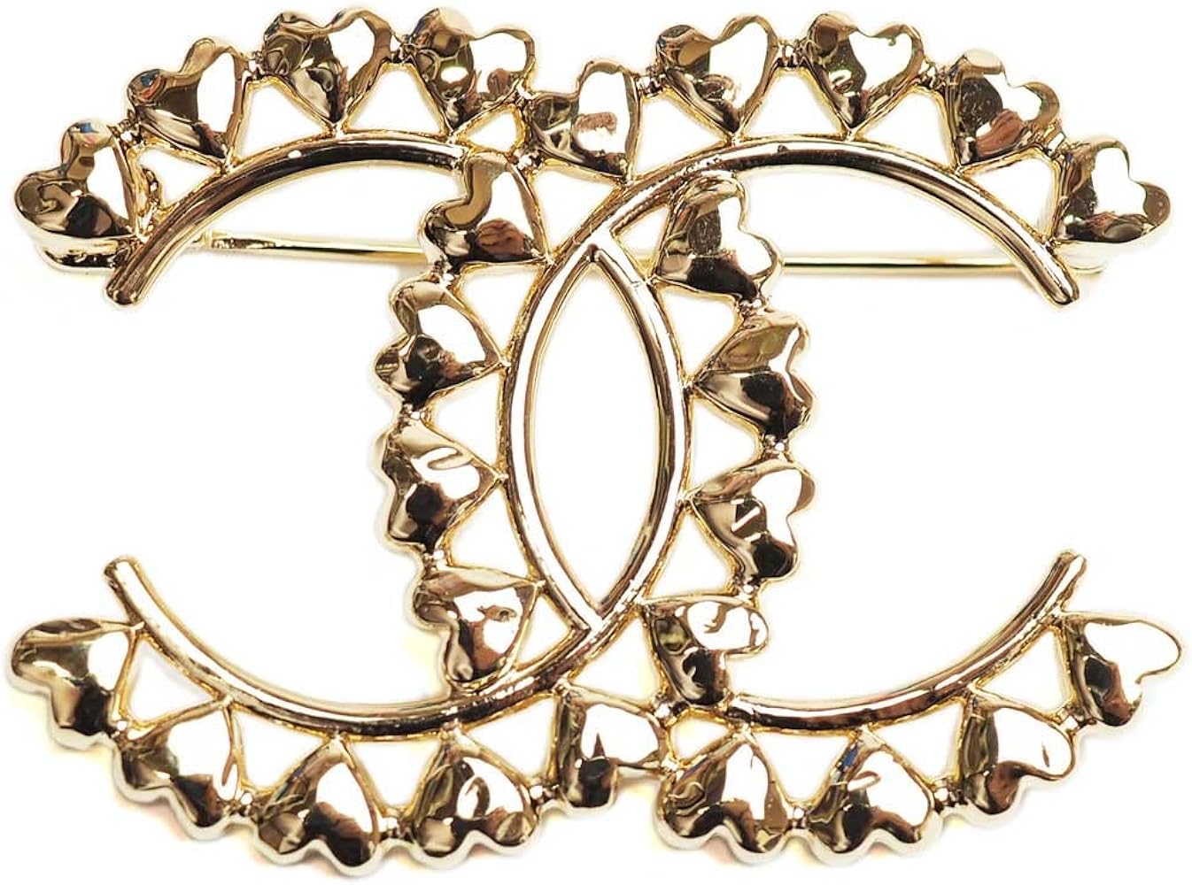 Amazon.co.jp: [シャネル]CHANEL CCハートブローチ ゴールドカラー