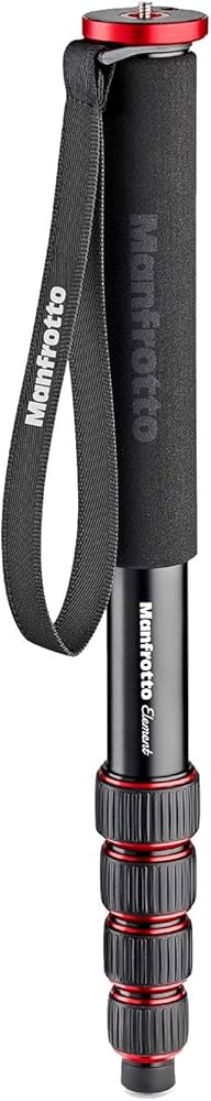 Amazon | Manfrotto 一脚 Elementアルミ一脚 レッド コンパクト 軽量