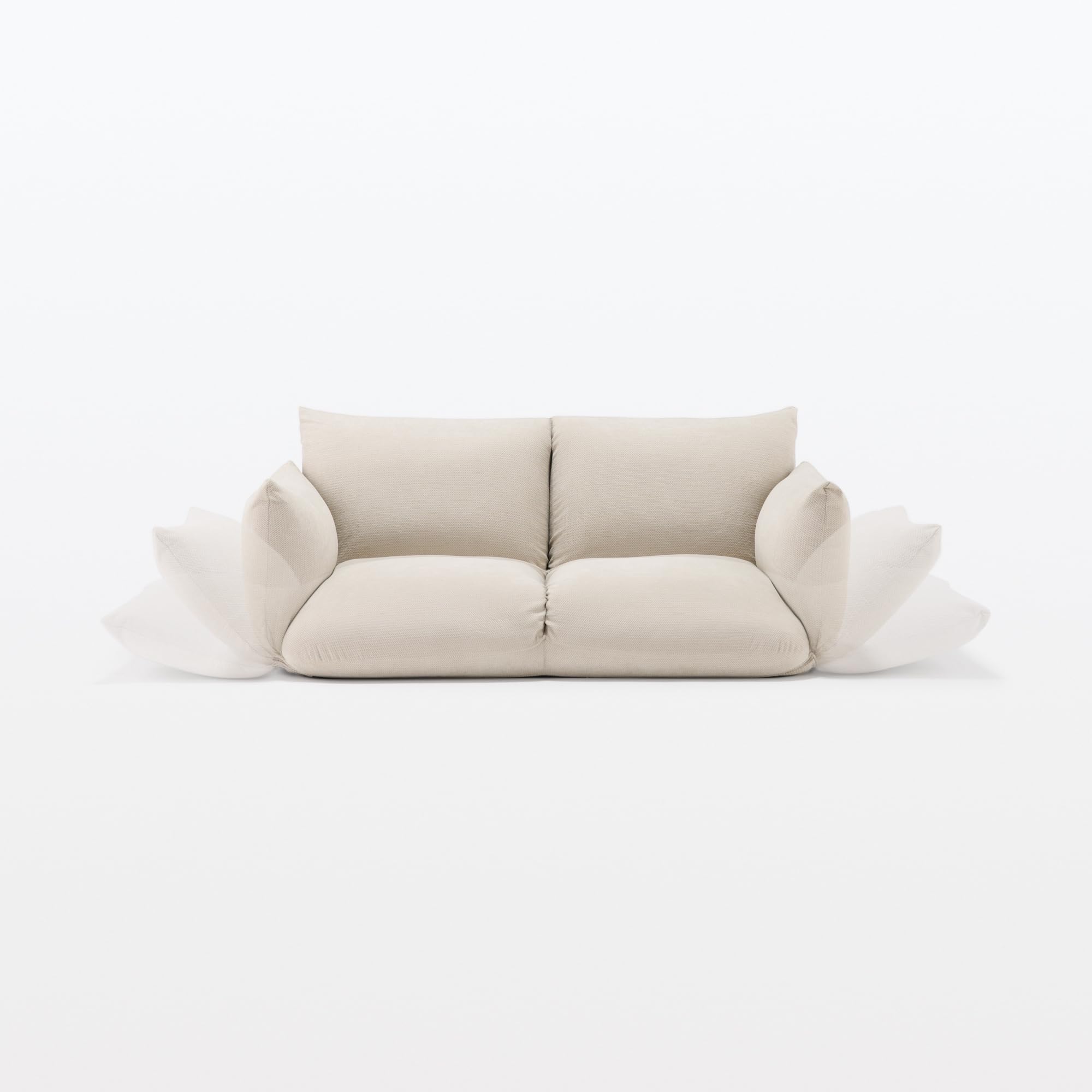 Amazon｜無印良品 リクライニングフロアソファ ベージュ 幅154～218