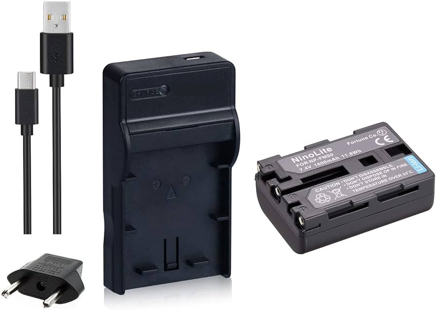 Amazon | バッテリー + D01 USB充電器 セット 】 SONY NP-FM50 互換
