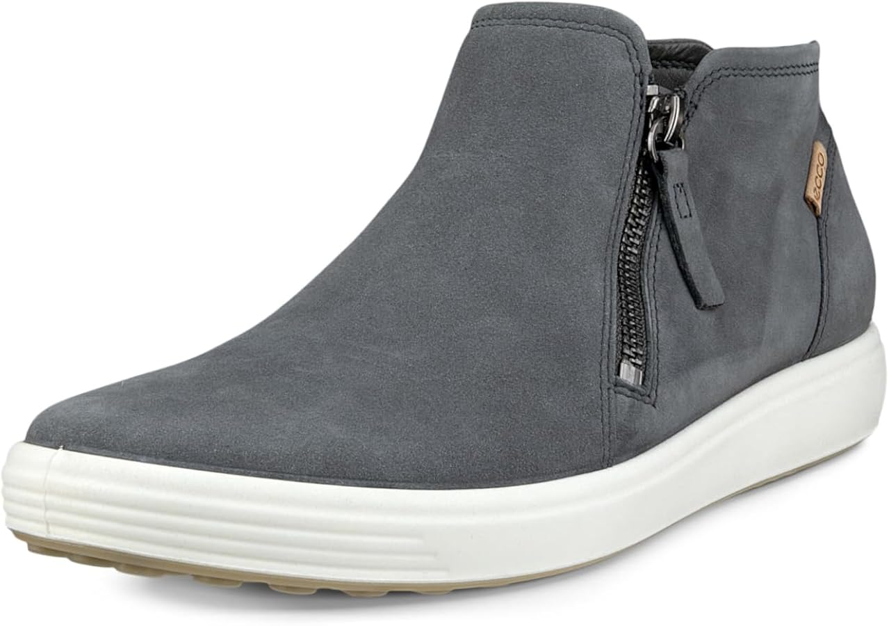 Amazon.com | ECCO Women's Women's Soft 7 Low Cut Zip Boot, Dark