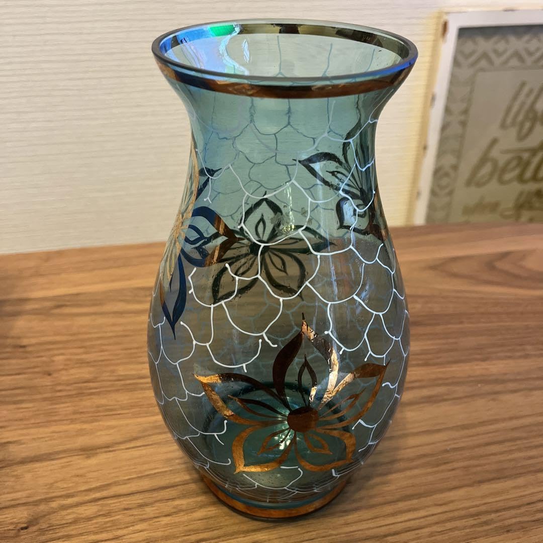 Amazon.co.jp: レトロボヘミアングラス 花瓶 大丸百貨店 チェコ