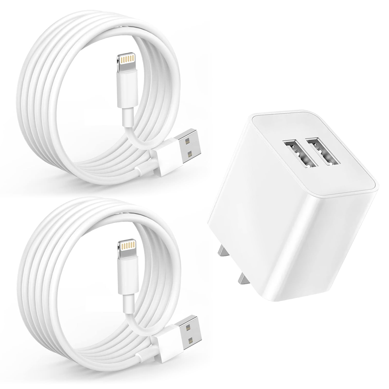 Amazon | iPhone 充電器 USB 充電器 2ポート 12W ACアダプター 【MFi