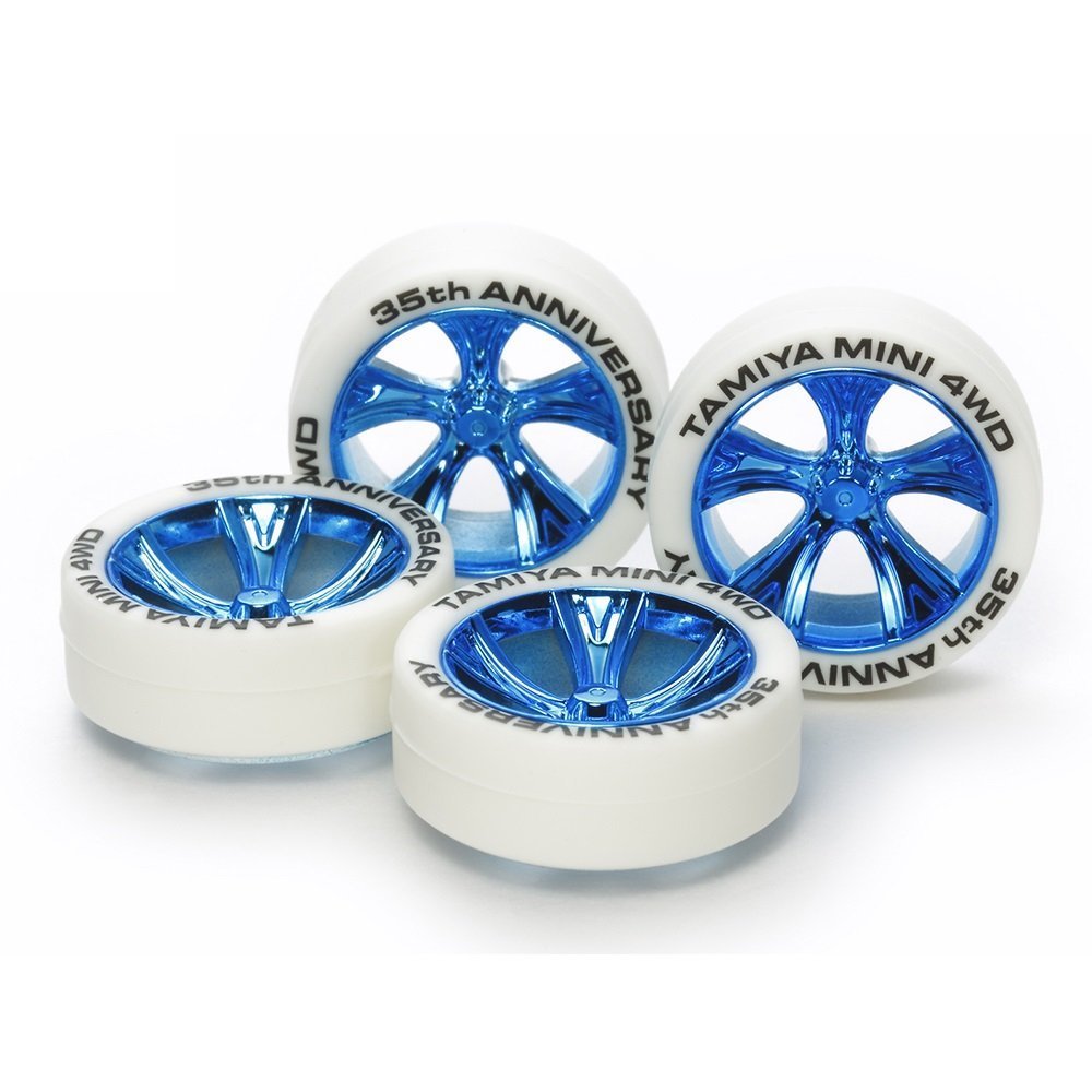 Amazon | タミヤ ミニ四駆限定 ミニ四駆35周年 ホワイトタイヤ&ブルー