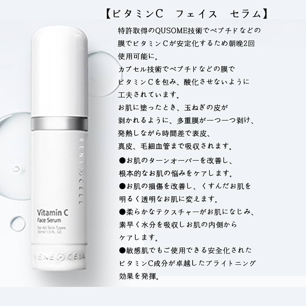 レナセル ビタミンCリカバリーセラム＆ペプチドクリームセット Amazon