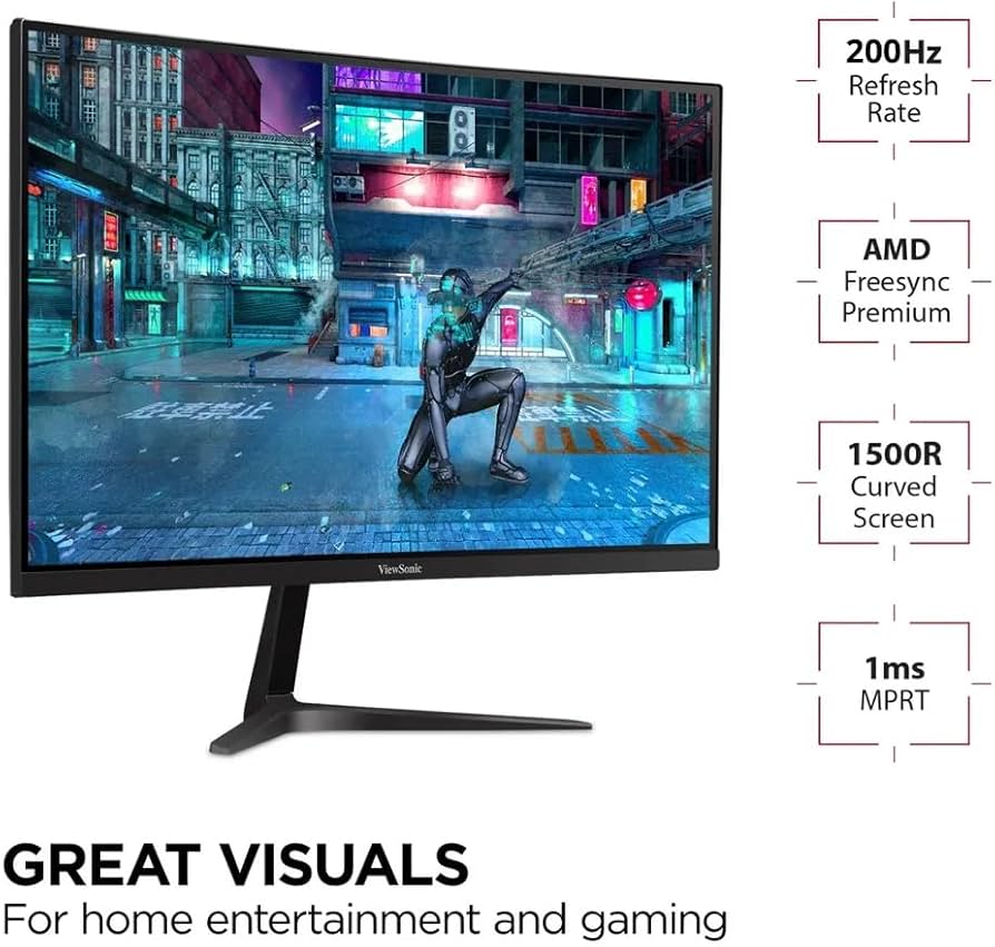 Amazon.com: ViewSonic VX2718-PC-MHD 27 Inch Curved 1080p 1ms 180Hz