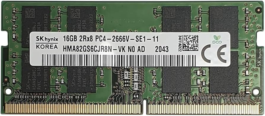 HMA82GS6CJR8N-VK HYNIX 16GB 2RX8 PC4-2666V-S Memory Module (1X16GB