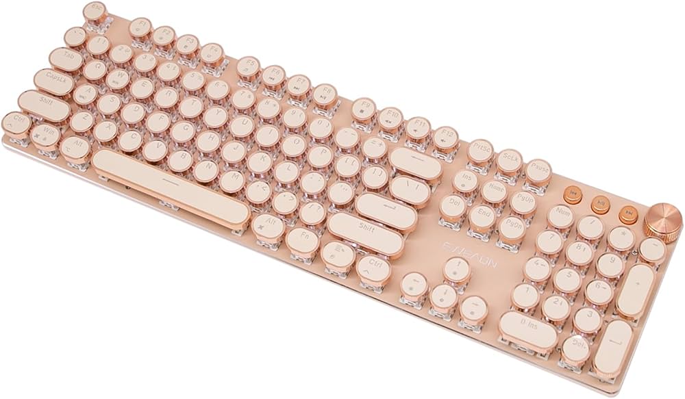 Amazon | HOGREL V20 タイプライター風 メカニカルゲーム用キーボード