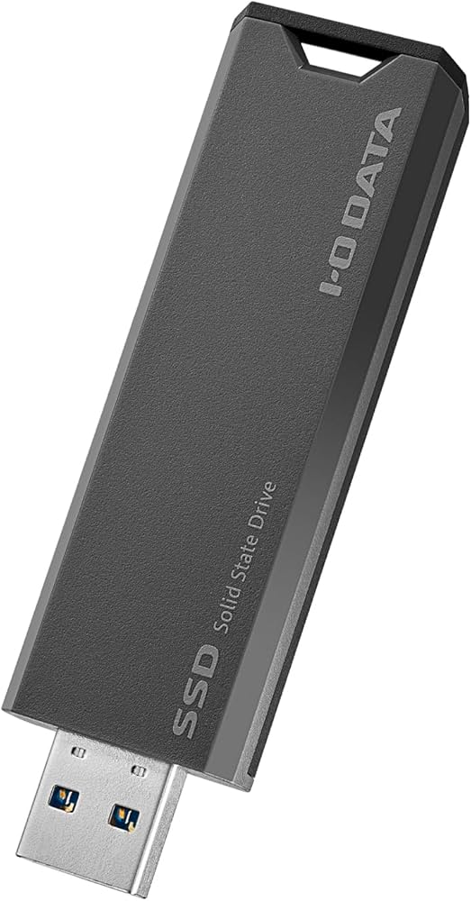 Amazon | IODATA SSD 外付け 2TB グレー×ブラック 小型 スティック