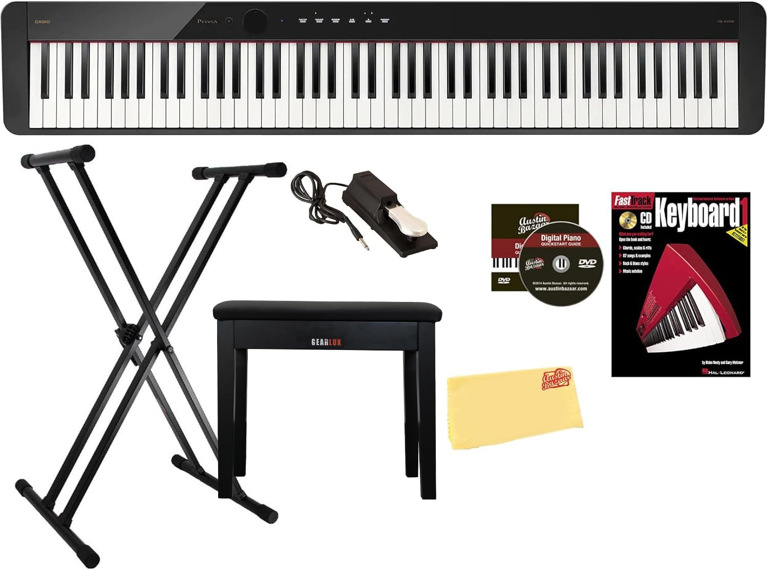 Amazon.com: Casio PX-S1100 Privia Digital Piano - Black Bundle