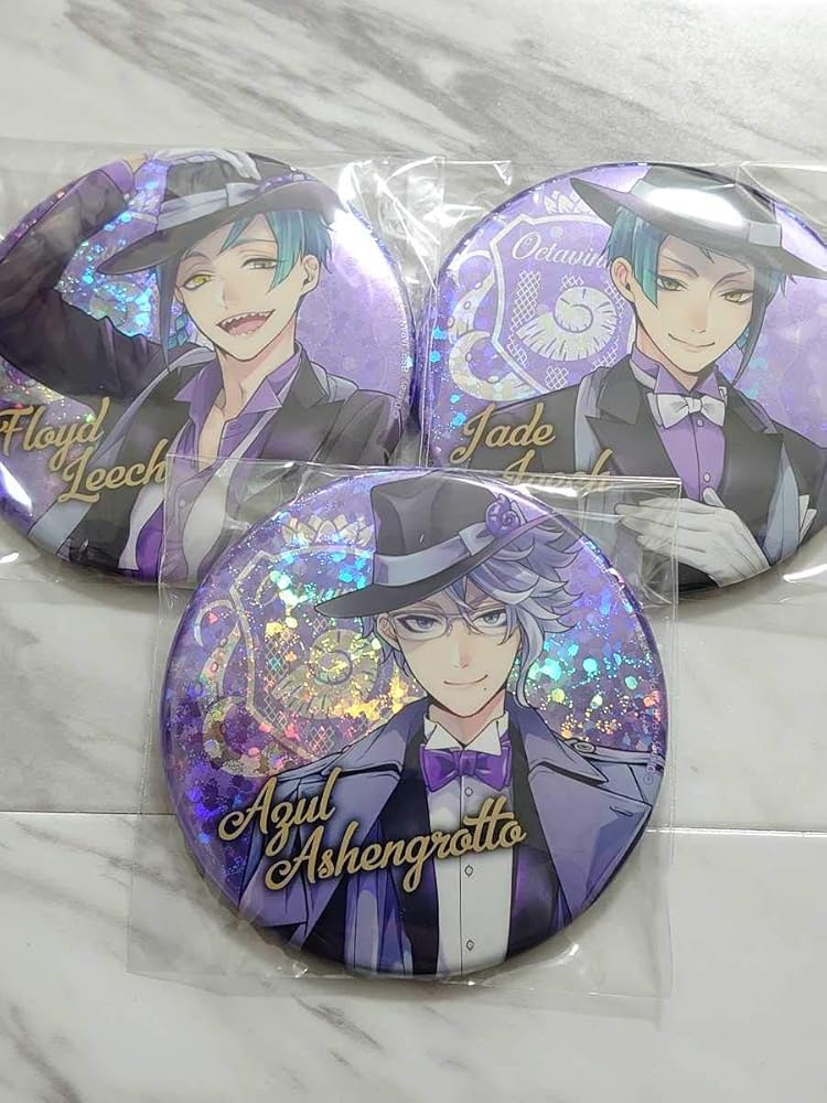 Amazon.co.jp: ツイステ 缶バッジ 物語のはじまり ジェイド＆フロイド