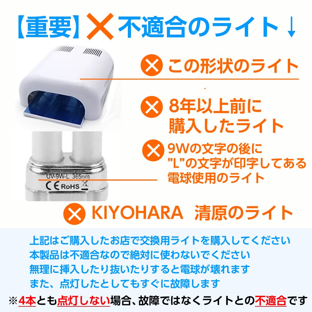Amazon.co.jp: ジェルネイル用36WUVライト専用 UVランプ交換用電球