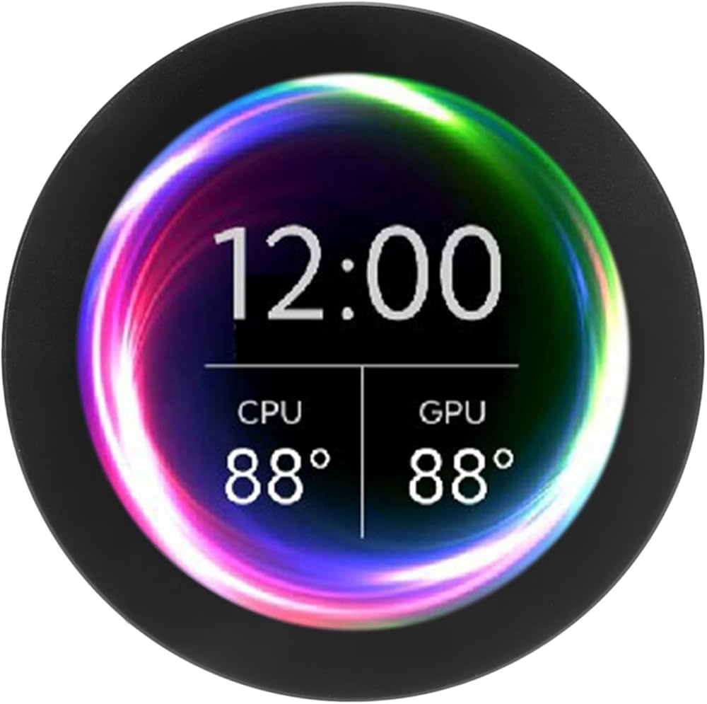 Amazon.co.jp: ]2.8インチ円形LCD IPSディスプレイ、ミニPC温度