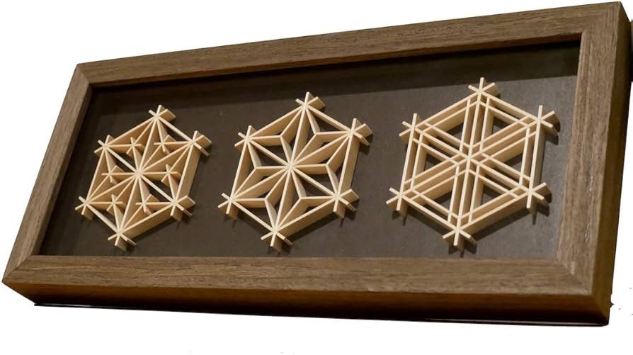 Amazon｜組子細工 インテリア フレーム (大) Art Frame kumiko 和雑貨