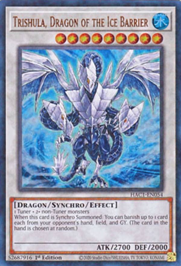 Amazon.co.jp: 遊戯王 HAC1-EN054 氷結界の龍 トリシューラ Trishula