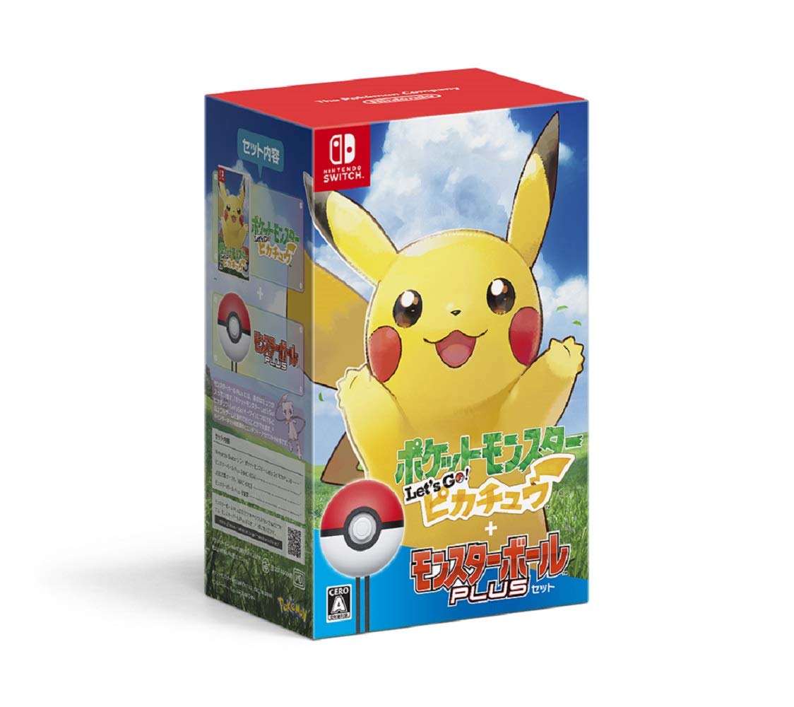 Amazon.com: Pokémon Let's Go! Pikachu + Poké Ball Plus Set