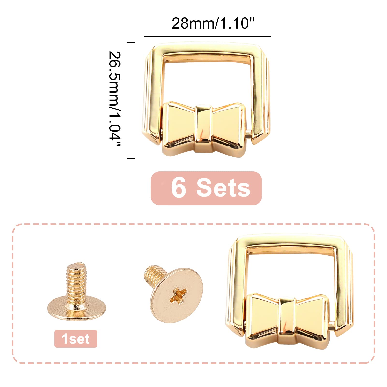 Amazon.co.jp: WADORN 6セットひねり 錠金具バッグ用 回転ポストト