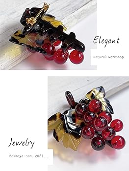 Amazon | 天然工房 べっこう屋さん 本べっ甲 ブローチ ペンダント