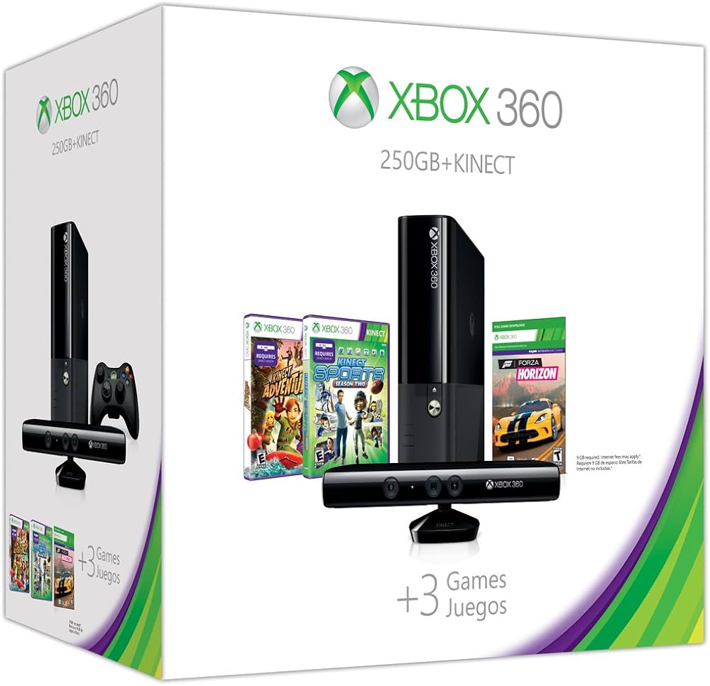 Amazon.com: Xbox 360 E 250GB Kinect Holiday Value Bundle (Renewed
