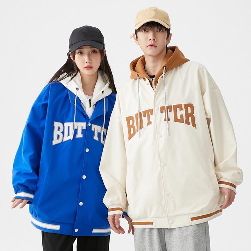 Amazon | [D.IIZOO] フード付きスタジャン ジャケット メンズ コート