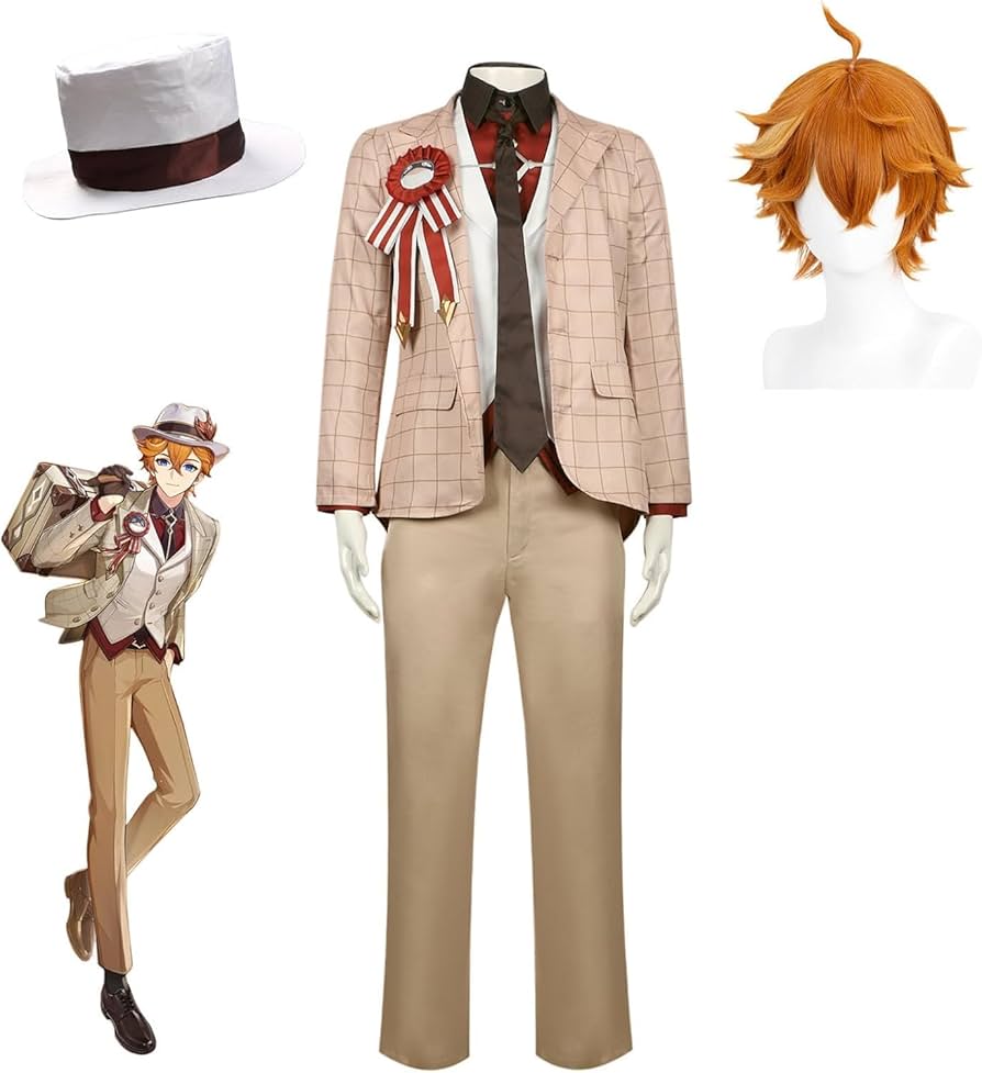 Amazon.co.jp: タルタリヤ 原神 FES コラボコスチューム ウィッグ付き