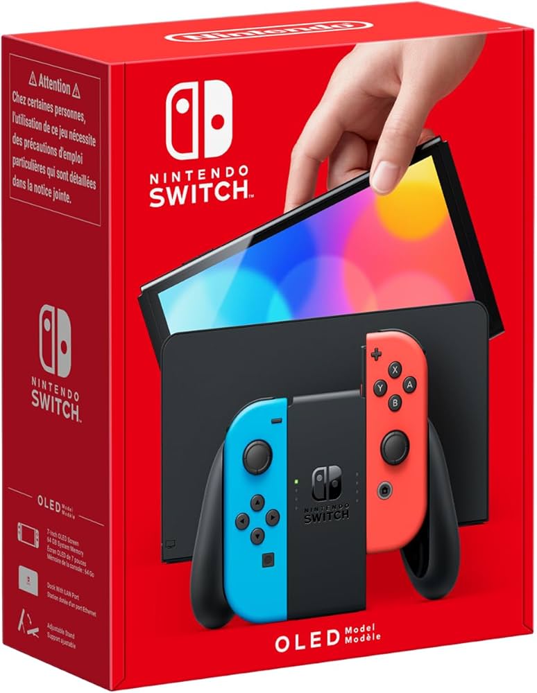 Nintendo Sony Switch – OLED Model - Neon Red/Neon Blue : Amazon.co