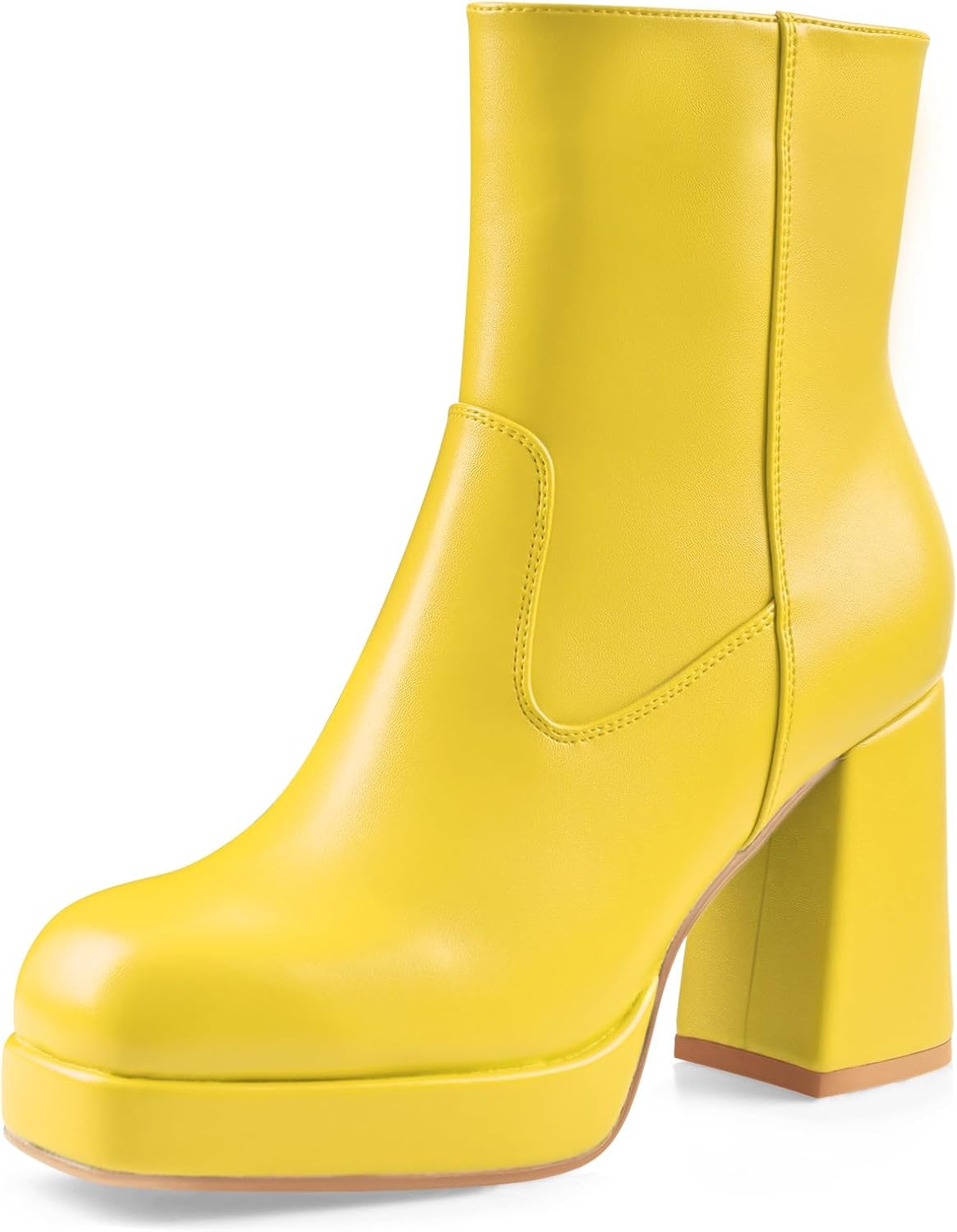 Oh Mispares Women's Platform High Chunky Heeled Ankle Boots Cozy