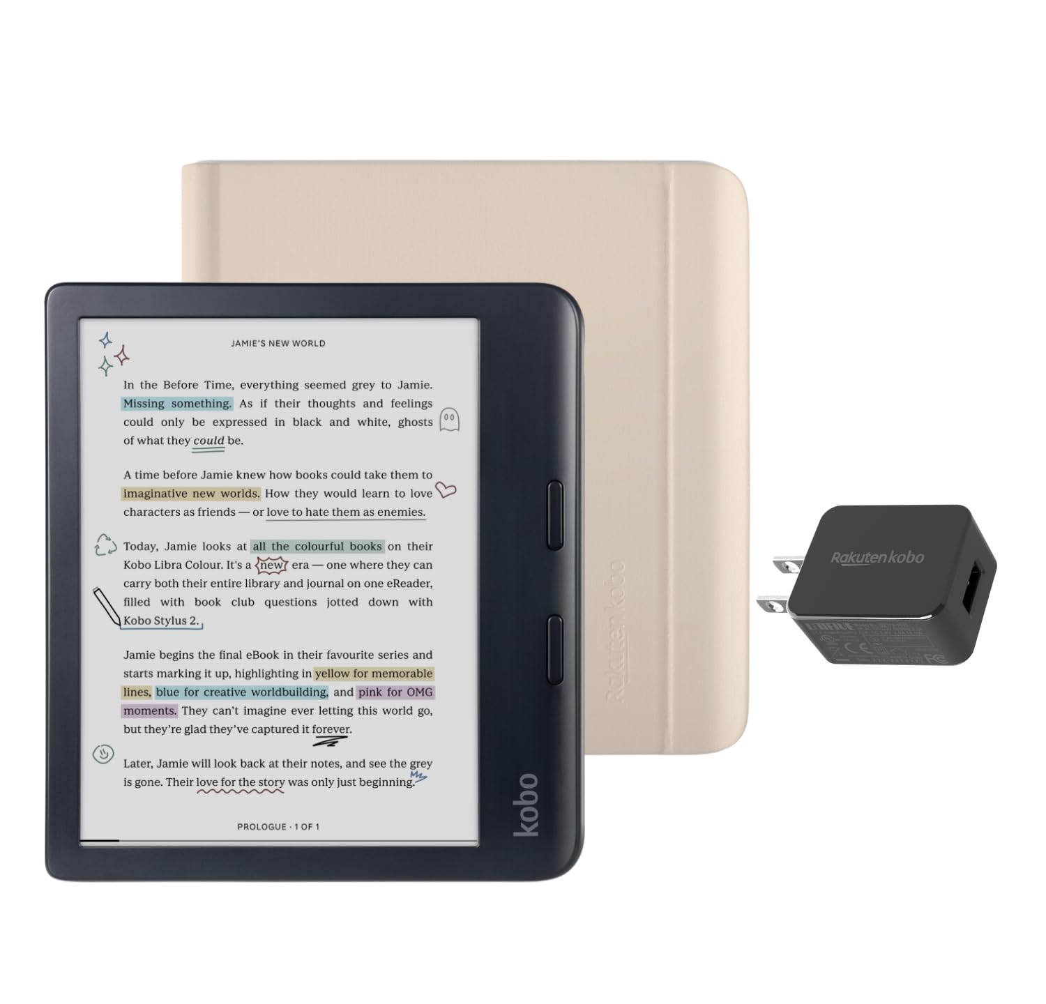 Amazon.com: Kobo Libra Colour Black eReader with Case Bundle