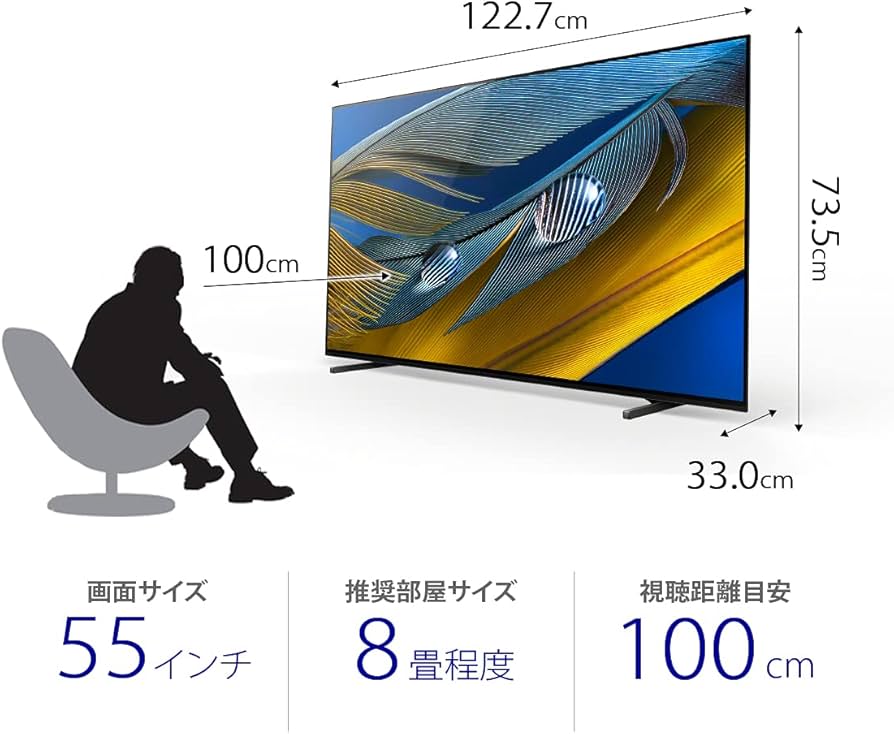Amazon | ソニー 55V型 4K 有機EL テレビ ブラビア XRJ-55A80J OLED