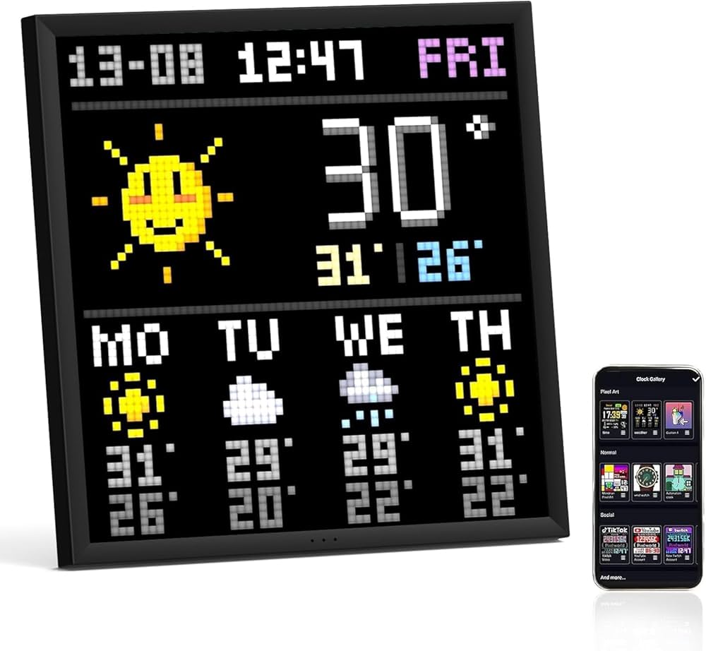Amazon.co.jp: Divoom Pixoo 64 Digital Frame 64*64 Pixel Art Frame