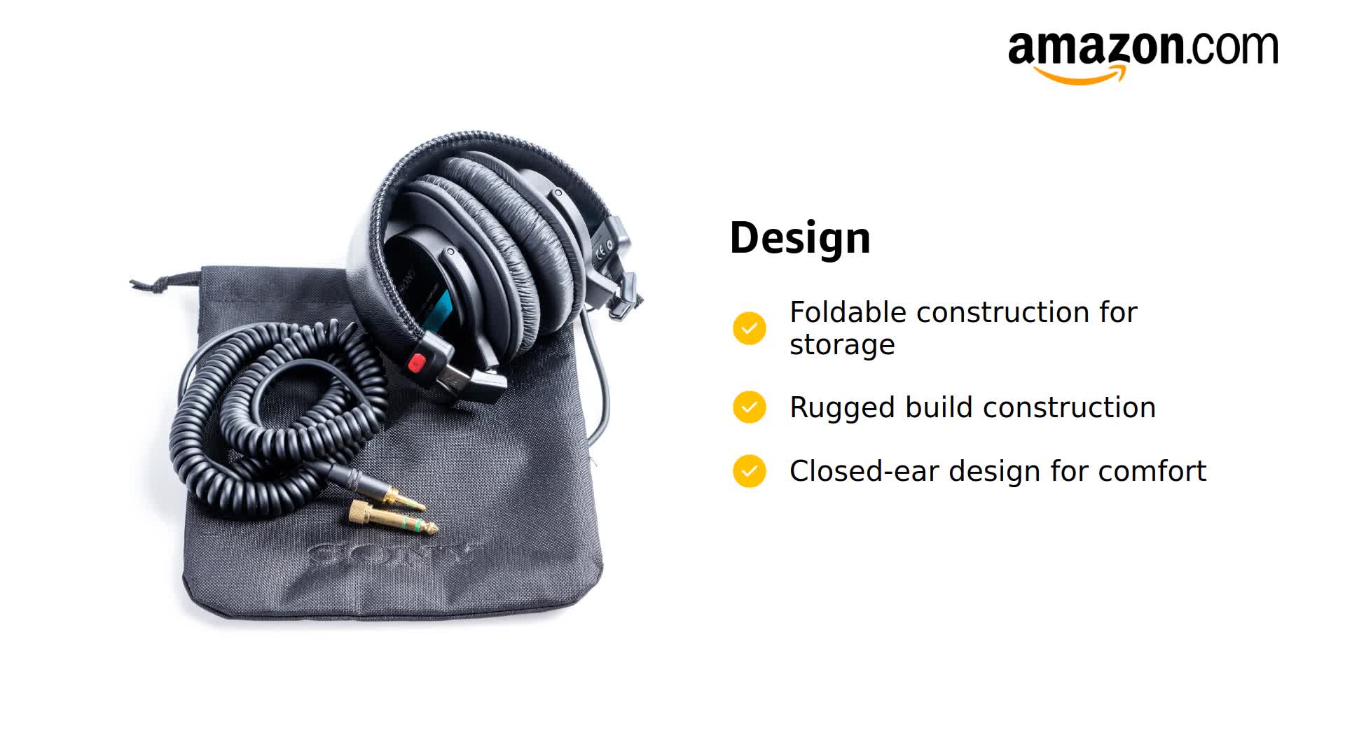 Amazon.com: Sony MDR-7506 Professional Folding Headphones with