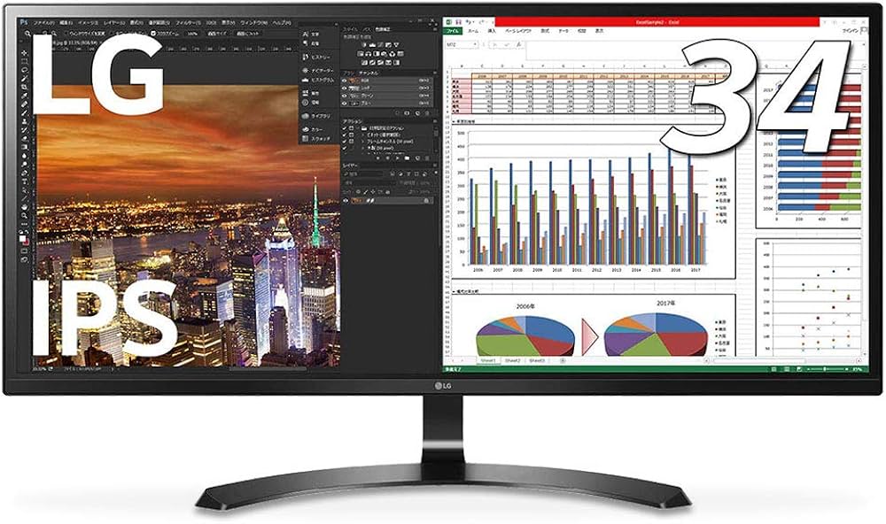 Amazon.co.jp: LG モニター ディスプレイ 34WK500-P 34インチ/21:9