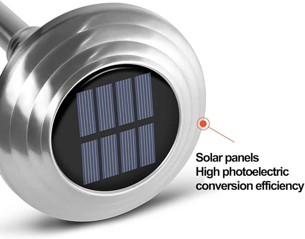 Amazon.co.jp: ガーデン LED ライト、ソーラー ステンレス スチール