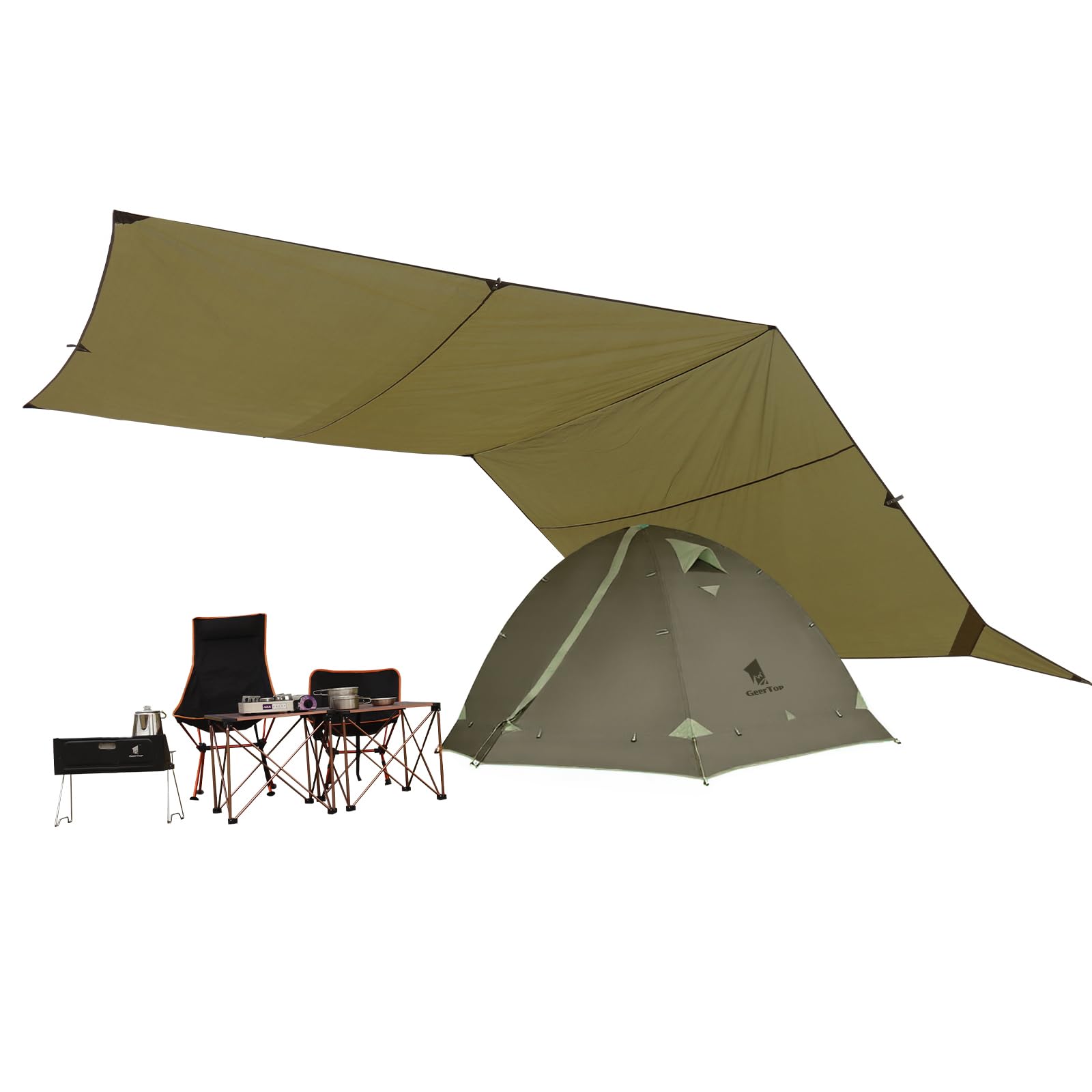 Amazon.com : GEERTOP 17 × 10 ft Large Camping Tent Tarp Outdoor