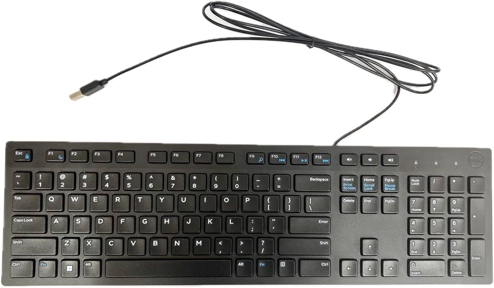 Amazon | 【英語配列キーボード】デル DELL KB216 ブラック USB有線 PC