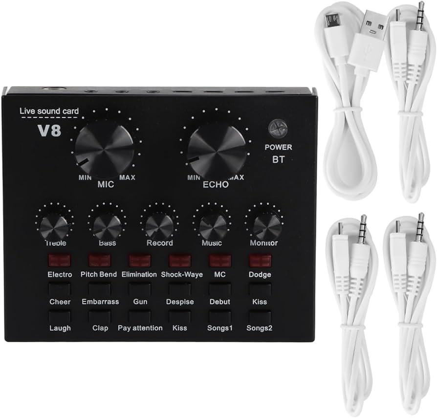 Amazon.co.jp: V8Sライブサウンドカード、ポータブルオーディオ