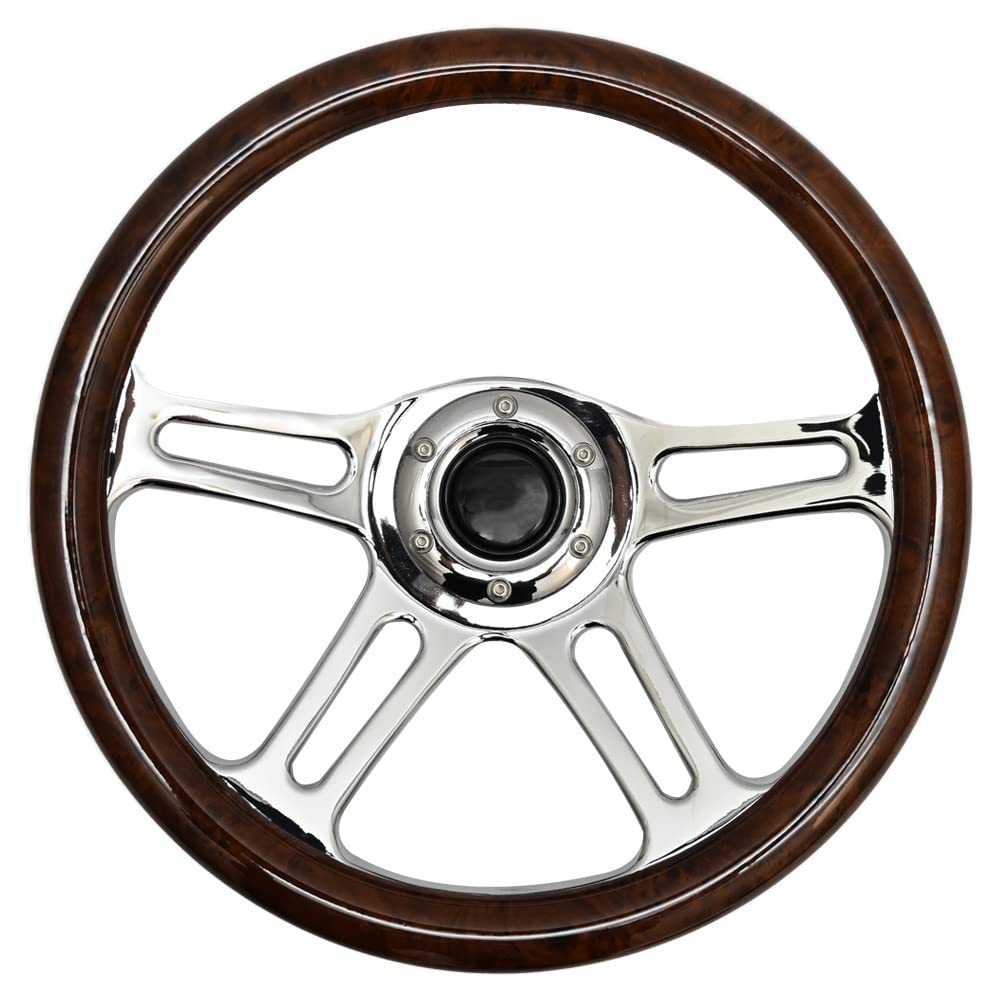 Amazon | 汎用 350mm 35φ 35cm 4本 スポーク ウッド ステアリング