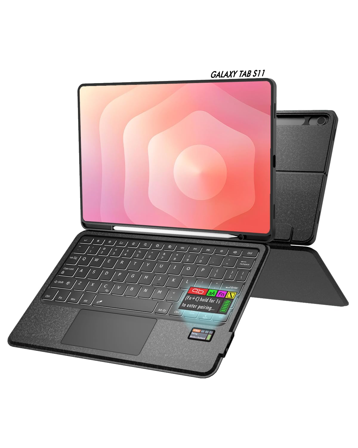 Amazon.com: Doohoeek Keyboard Folio w/Status Screen for Samsung