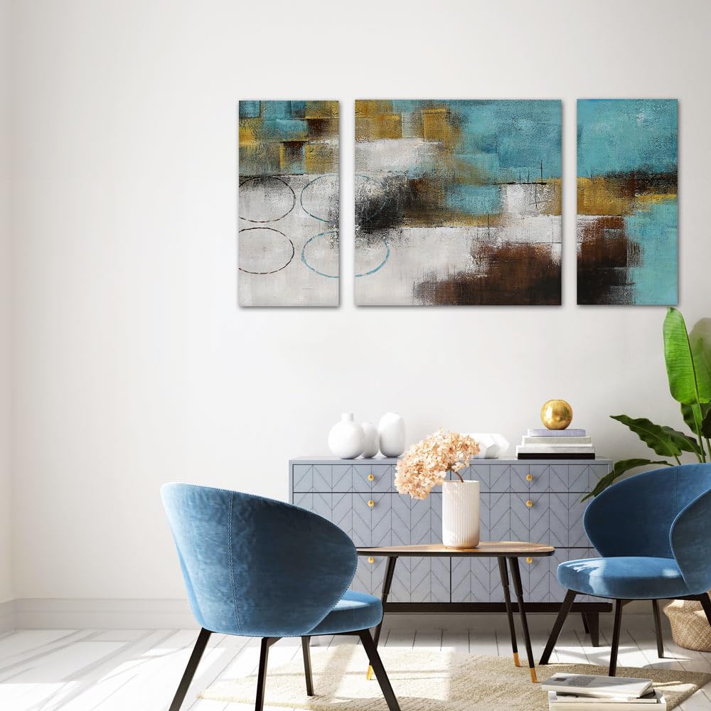 Amazon.co.jp: 絵画 インテリア W100cm H50cm D2cm 3枚セット 北欧 絵