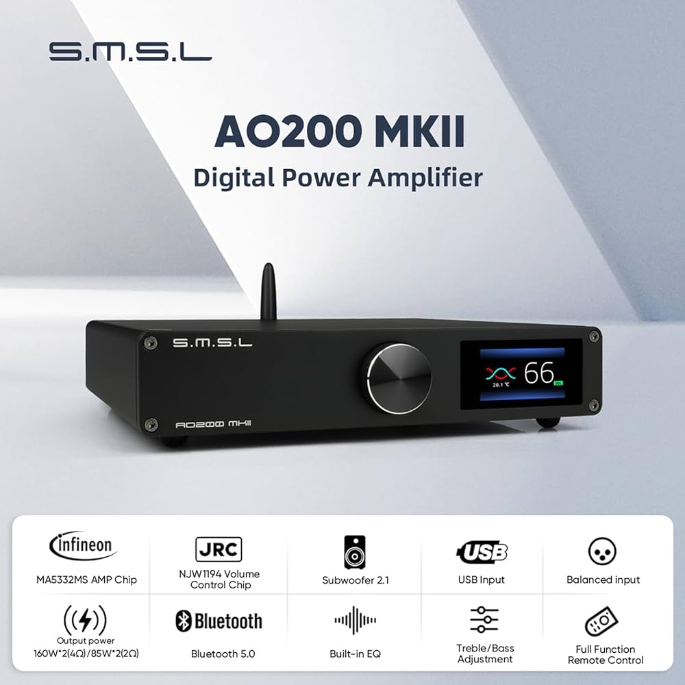Amazon.co.jp: SMSL AO200MKII デジタルパワーアンプ 160W x2
