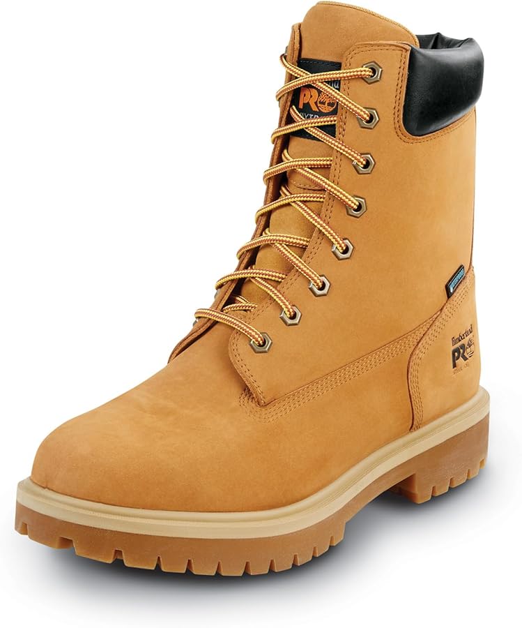 Amazon.com | Timberland PRO 8IN Men's, Wheat, Steel Toe, EH